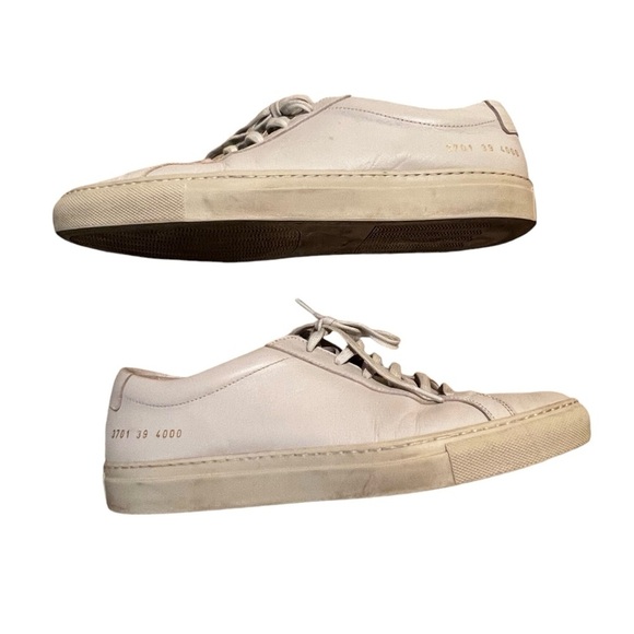 Common Projects achille white leather sneakers size 39 8.5 luxury comfort - Picture 3 of 15